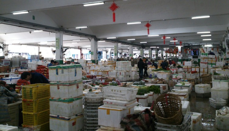 Wholesale vegetable market in Cheung Sha Wan, Kowloon side