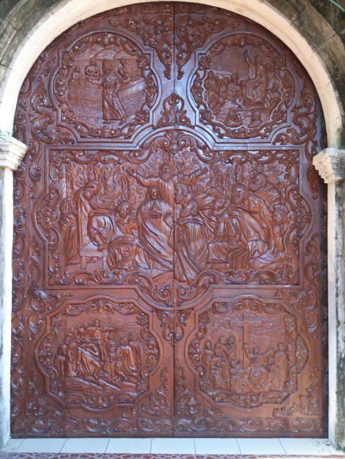 Carvings in the church door